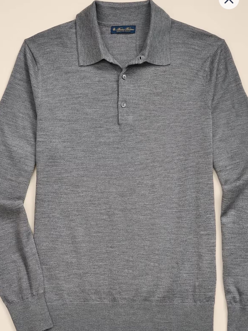 Brooks Brothers Long-Sleeve Ultimate Merino Wool Polo Sweater (M)